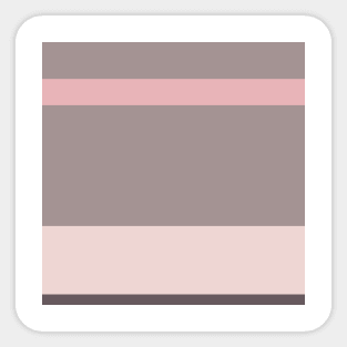 An extraordinary jumble of Wenge, Grey, Pale Pink and Soft Pink stripes. Sticker